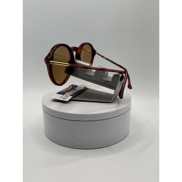 NEW VTG Sunglasses Round Plastic Tortoise Style | Brown Lens #849 Made In Italy main image 7